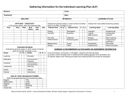 Quality Teaching Model: JRAHS version for Students