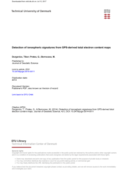 Detection of ionospheric signatures from GPS-derived