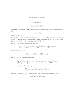 Hurwitz on Normed Division Algebras