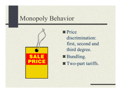 Monopoly Behavior