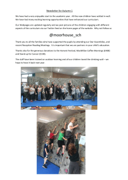 Autumn Newsletter 2016 - Moorhouse Primary School