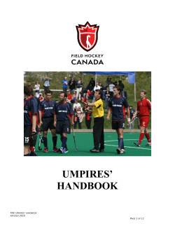 umpires` handbook - Field Hockey Canada