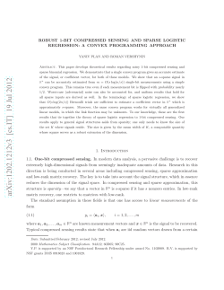 Robust 1-bit compressed sensing and sparse logistic regression: A