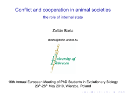Conflict and cooperation in animal societies