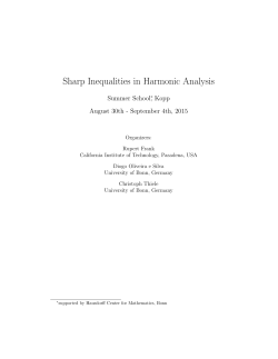 Sharp Inequalities in Harmonic Analysis