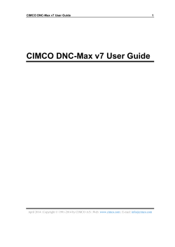 CIMCO DNC-Max v7 Documentation