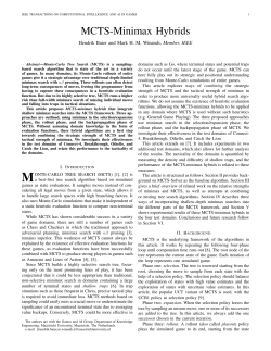 MCTS-Minimax Hybrids - Maastricht University