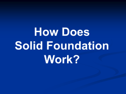 1. Partner Organization Enrolls in Solid Foundation