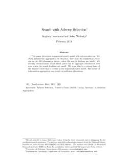 Search with Adverse Selection