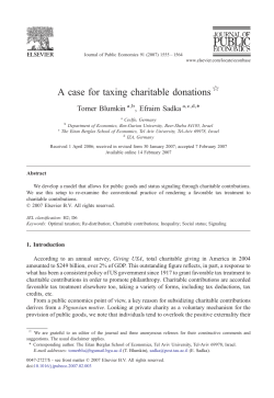 A case for taxing charitable donations