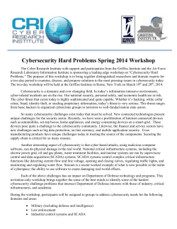 2014CyberWorkshop - CNY Defense Alliance