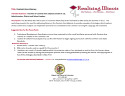 Facilitator`s Guide - Illinois State Board of Education