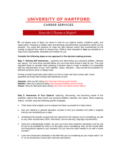 How do I Choose a Major