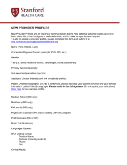 new provider profiles