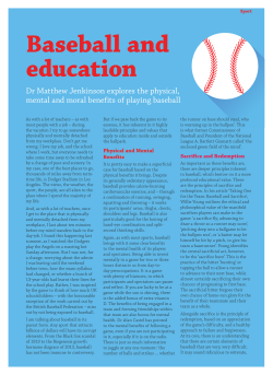 Baseball and education