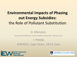 Environmental impacts of Phasing out Energy Subsidies: the Role of