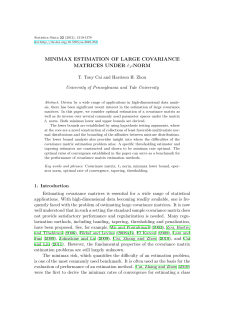 Minimax estimation of large covariance matrices under l1