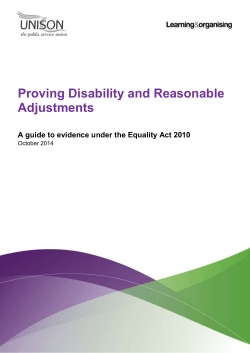 Proving disability and reasonable adjustments