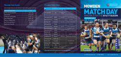 Mowden Park Events Mowden Match Days