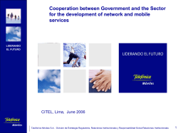 Cooperation between Government and the Sector for the