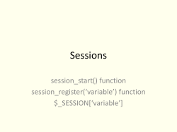 Sessions