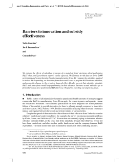 Barriers to innovation and subsidy effectiveness