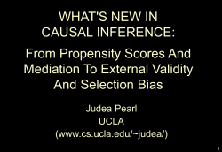 CAUSAL INFERENCE AS A MACHINE LEARNING EXERCISE