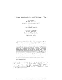 Neural Random Utility and Measured Value