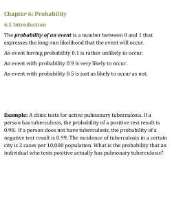 Chapter 6: Probability