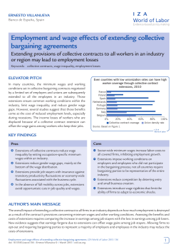 Employment and wage effects of extending collective bargaining