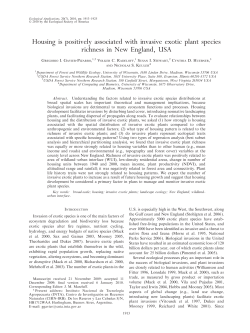 Housing is positively associated with invasive exotic