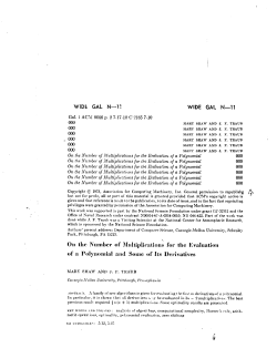 On the Number of Multiplications for the Evaluation of a Polynomial