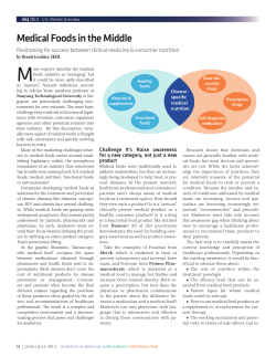 Medical Foods in the Middle