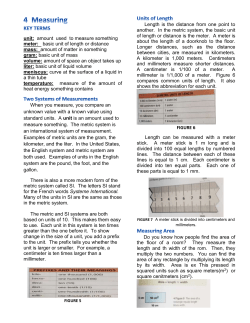 4 Measuring KEY TERMS