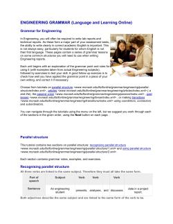 grammar - Monash University