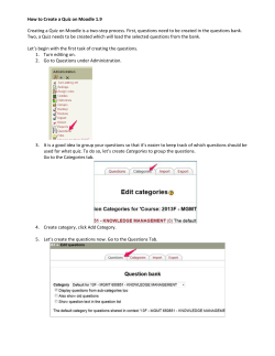 How to create a Quiz
