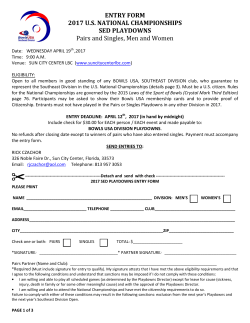 ENTRY FORM 2017 US NATIONAL