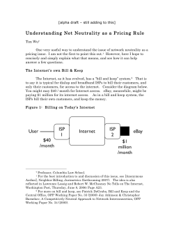 Understanding Net Neutrality as a Pricing Rule