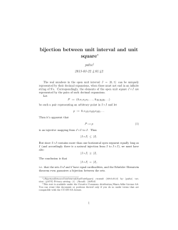 bijection between unit interval and unit square