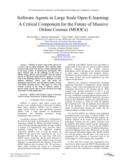 Software Agents in Large Scale Open E