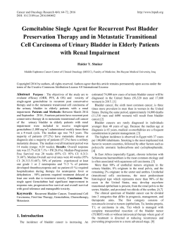 Gemcitabine Single Agent for Recurrent Post Bladder Preservation