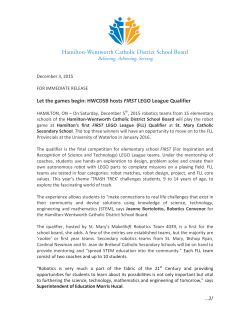 Let the games begin: HWCDSB hosts FIRST LEGO League Qualifier