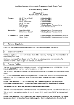 Meeting notes: 28 August 2014