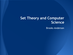 Set Theory and Computer Science