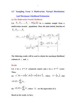 4.3 Maximum likelihood estimation