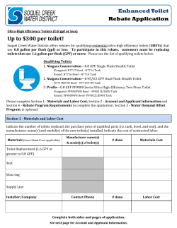 Up to $300 per toilet! - Soquel Creek Water District