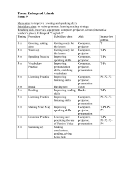 Theme: Endangered Animals*