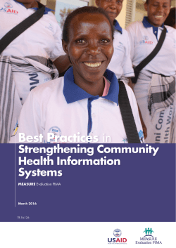 Best Practices for Community Health Strategy