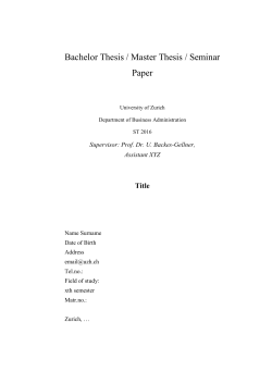 List of Figures and Tables - Department of Business Administration