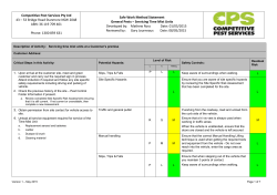 SWMS Servicing Time Mist Units